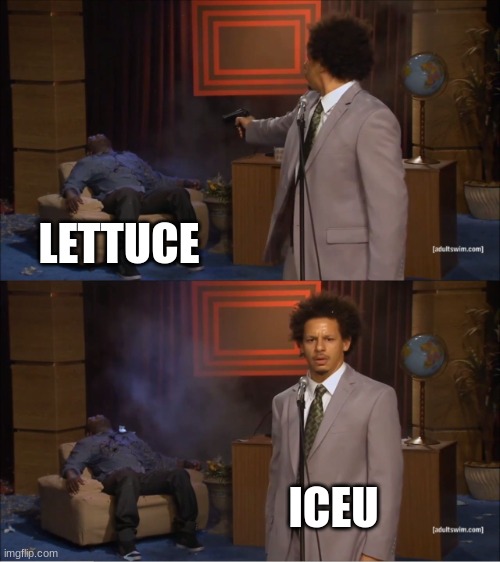 no more | LETTUCE; ICEU | image tagged in memes,who killed hannibal | made w/ Imgflip meme maker