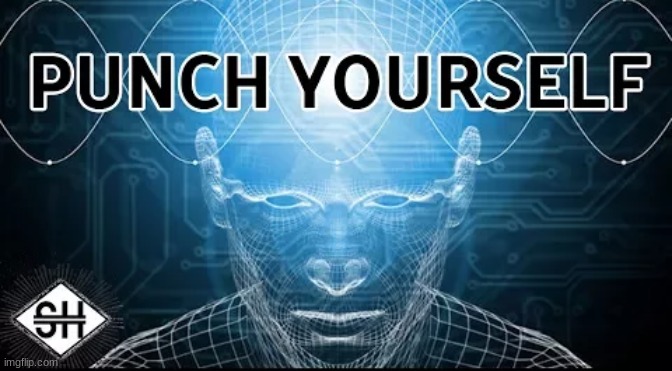 Punch yourself | image tagged in punch yourself | made w/ Imgflip meme maker