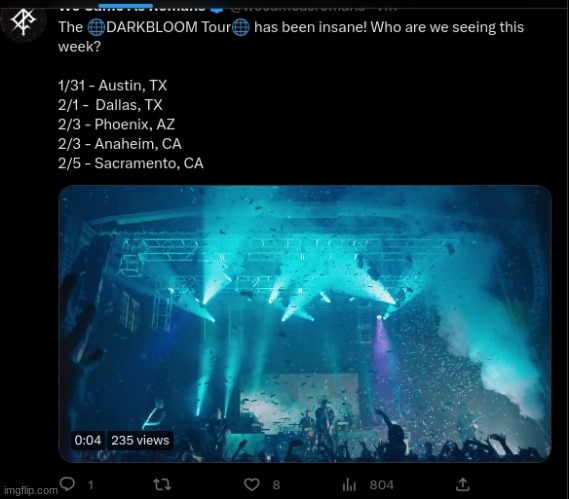 damn i kinda want to go to the concert in Dallas (band is We Came As Romans) | made w/ Imgflip meme maker