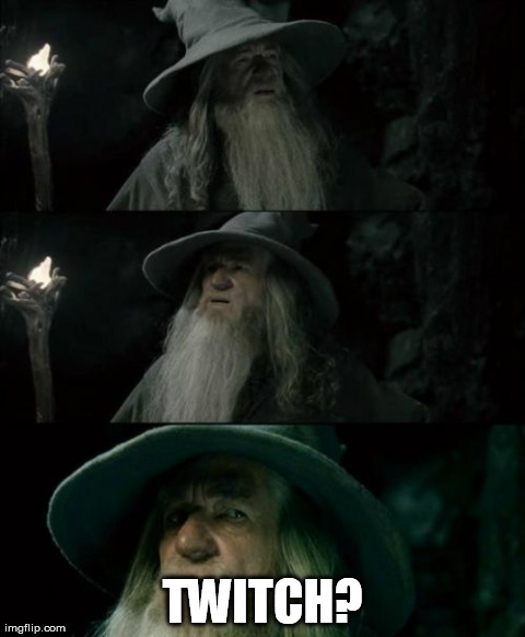 Confused Gandalf Meme | TWITCH? | image tagged in memes,confused gandalf,AdviceAnimals | made w/ Imgflip meme maker