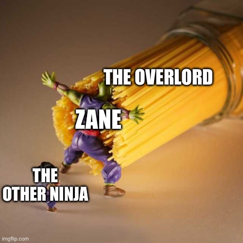 Piccolo Protect | THE OVERLORD; ZANE; THE OTHER NINJA | image tagged in piccolo protect | made w/ Imgflip meme maker