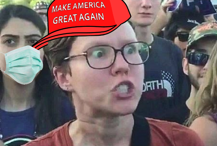 Triggered conservative Blank Meme Template