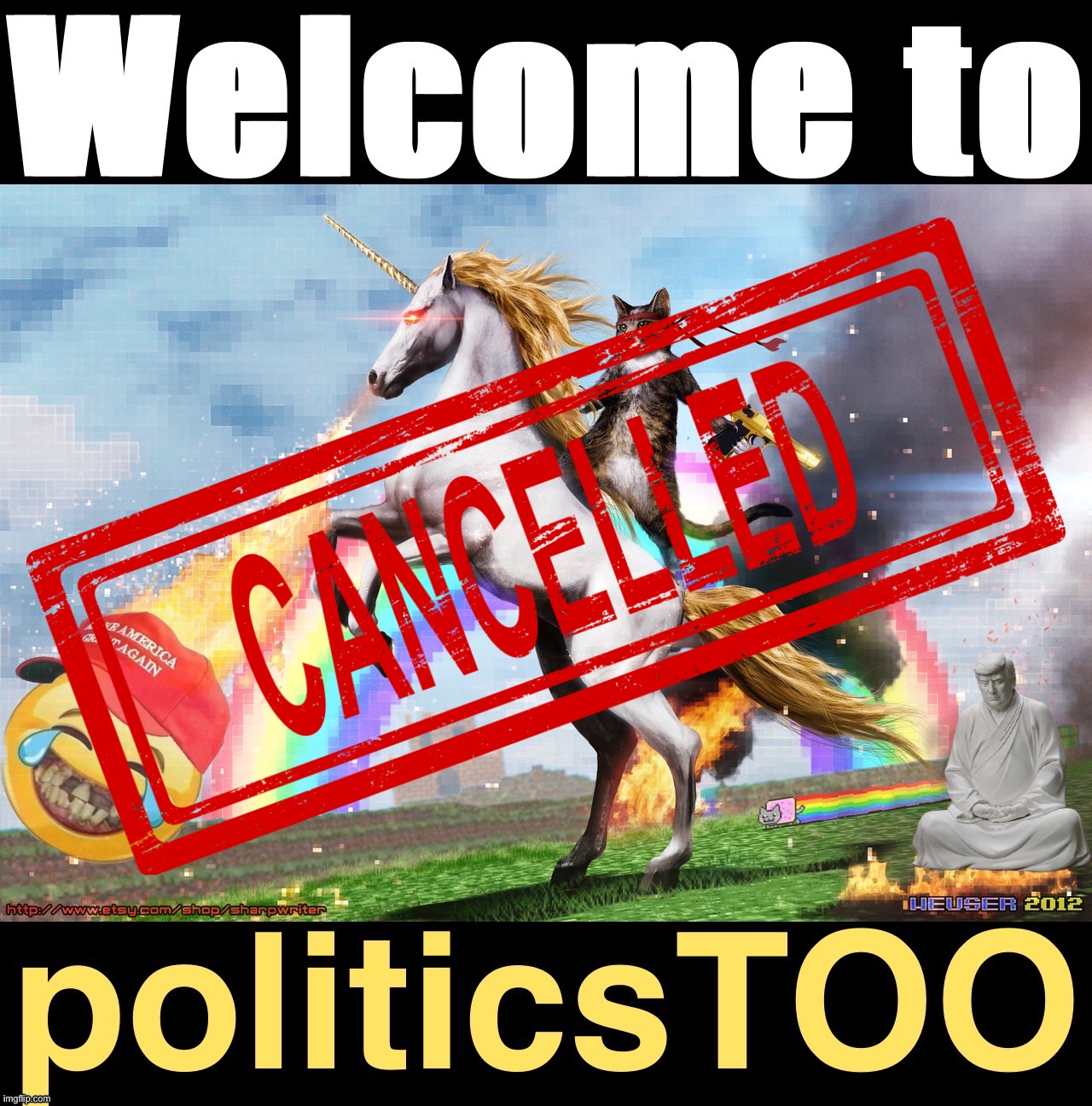 PoliticsTOO is canceled Blank Meme Template
