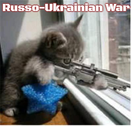 cats with guns | Russo-Ukrainian War | image tagged in cats with guns,slavic,russo-ukrainian war | made w/ Imgflip meme maker