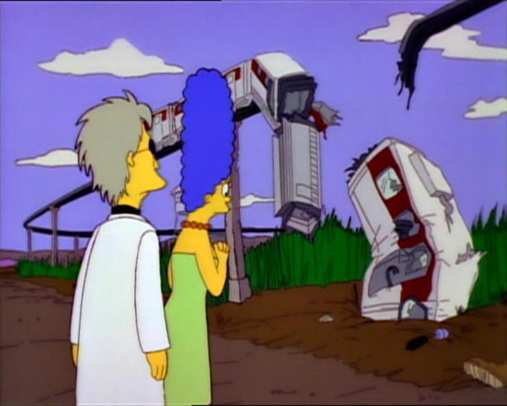 Simpsons Monorail Crash Blank Meme Template