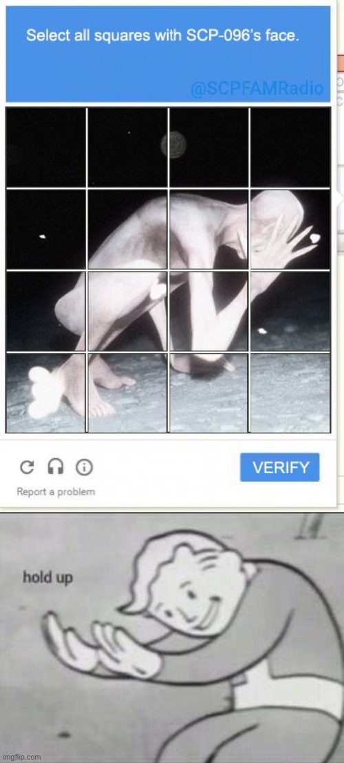 Image tagged in blank white template,scp-096,mushroomcloudy,scp meme,scp -  Imgflip