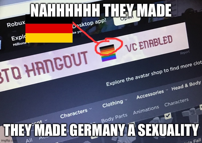 NOT THE FATHERLAND NOOO | NAHHHHHH THEY MADE; THEY MADE GERMANY A SEXUALITY | made w/ Imgflip meme maker