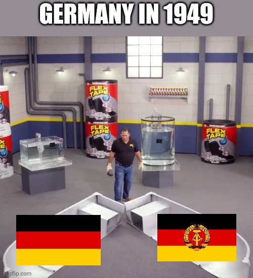 I sawed this boat in half | GERMANY IN 1949 | image tagged in i sawed this boat in half | made w/ Imgflip meme maker