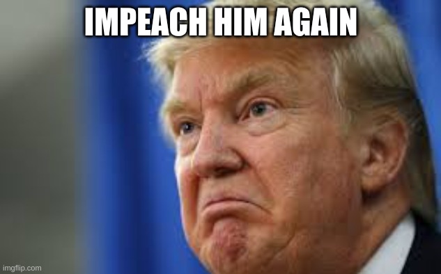 Impeach Trump | IMPEACH HIM AGAIN | image tagged in impeach trump | made w/ Imgflip meme maker
