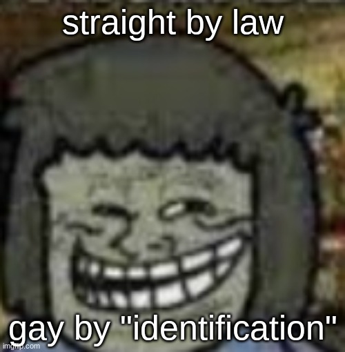 you know who else? | straight by law; gay by "identification" | image tagged in you know who else | made w/ Imgflip meme maker