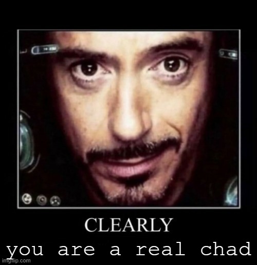 Clearly (you don't own an air fryer) | you are a real chad | image tagged in clearly you don't own an air fryer | made w/ Imgflip meme maker