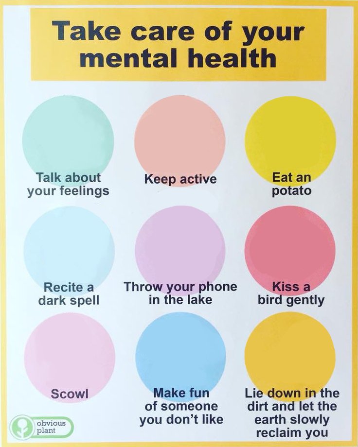 High Quality Take Care of Your Mental Health(Empty) Blank Meme Template