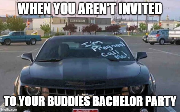 Prank Your Buddy | WHEN YOU AREN'T INVITED; TO YOUR BUDDIES BACHELOR PARTY | image tagged in prank your buddy | made w/ Imgflip meme maker