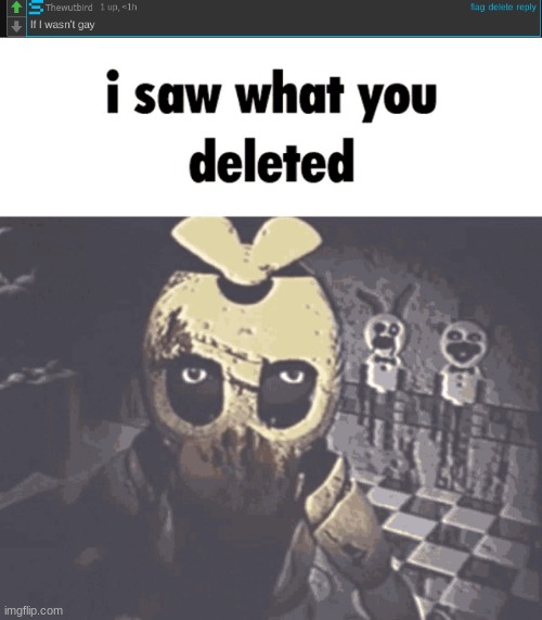 image tagged in i saw what you deleted | made w/ Imgflip meme maker