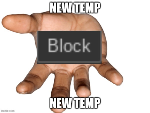 Its called Blocked | NEW TEMP; NEW TEMP | image tagged in blocked | made w/ Imgflip meme maker