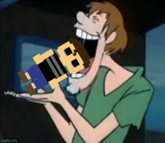fnaf shitpost status 100 (yes I reposted this, it's a shitpost) | image tagged in shaggy eating nothing,fnaf,crying child,fnaf 4 | made w/ Imgflip meme maker