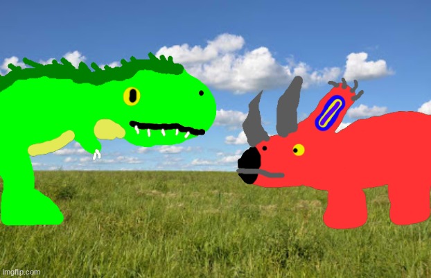 A Male Edentyrannus vs A Male Rhinoceratops (Who Would Win) | image tagged in who would win | made w/ Imgflip meme maker