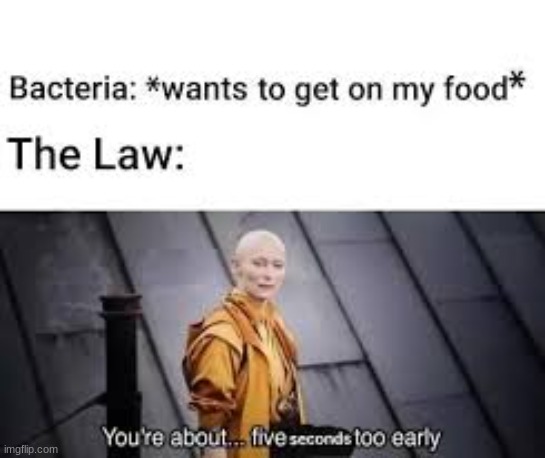 Its the law | image tagged in funny,germs,rules,meme | made w/ Imgflip meme maker