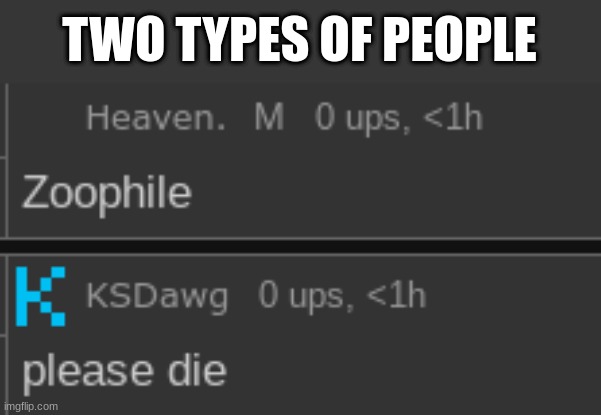 TWO TYPES OF PEOPLE | made w/ Imgflip meme maker