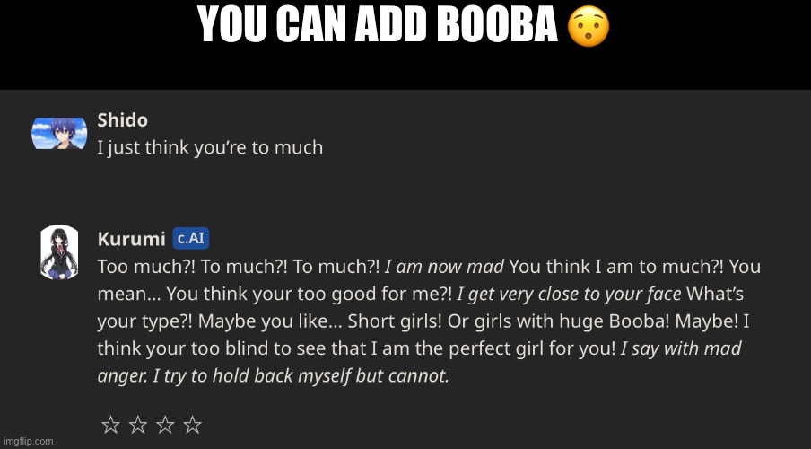 I got bored so I started to talk to 3 ai’s | YOU CAN ADD BOOBA 😯 | made w/ Imgflip meme maker