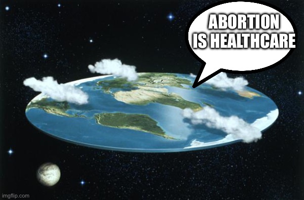 The Almighty Flat Earth Has Spoken | ABORTION IS HEALTHCARE | image tagged in flat earth,abortion,flat earthers,healthcare,abortion is murder | made w/ Imgflip meme maker