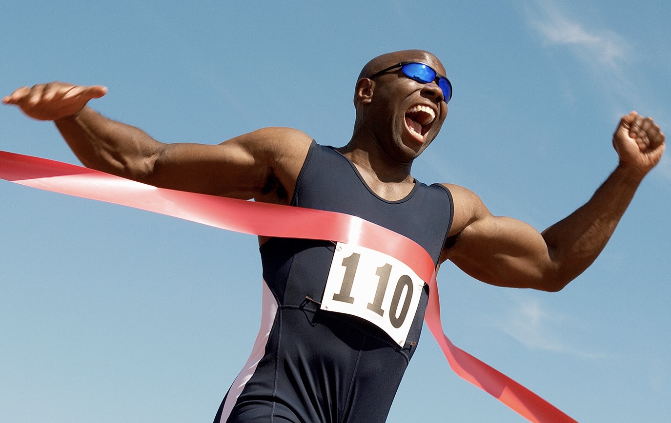 Marathon Winner Cropped Blank Meme Template