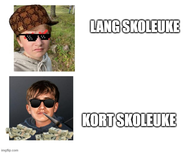 Sigmarizzassen (skoleuke) | LANG SKOLEUKE; KORT SKOLEUKE | image tagged in sigmarizzassen | made w/ Imgflip meme maker