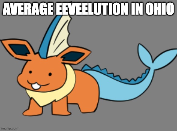 Eevees in Ohio | AVERAGE EEVEELUTION IN OHIO | image tagged in ohio,eevee | made w/ Imgflip meme maker