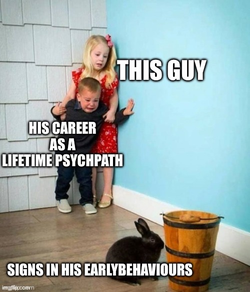 What is a psychpath | THIS GUY; HIS CAREER AS A LIFETIME PSYCHPATH; SIGNS IN HIS EARLYBEHAVIOURS | image tagged in psychopaths and serial killers,spelling error | made w/ Imgflip meme maker