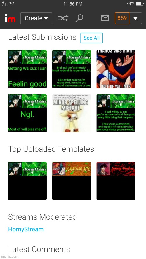 lmao, johnny boy moderates the hornystream | made w/ Imgflip meme maker