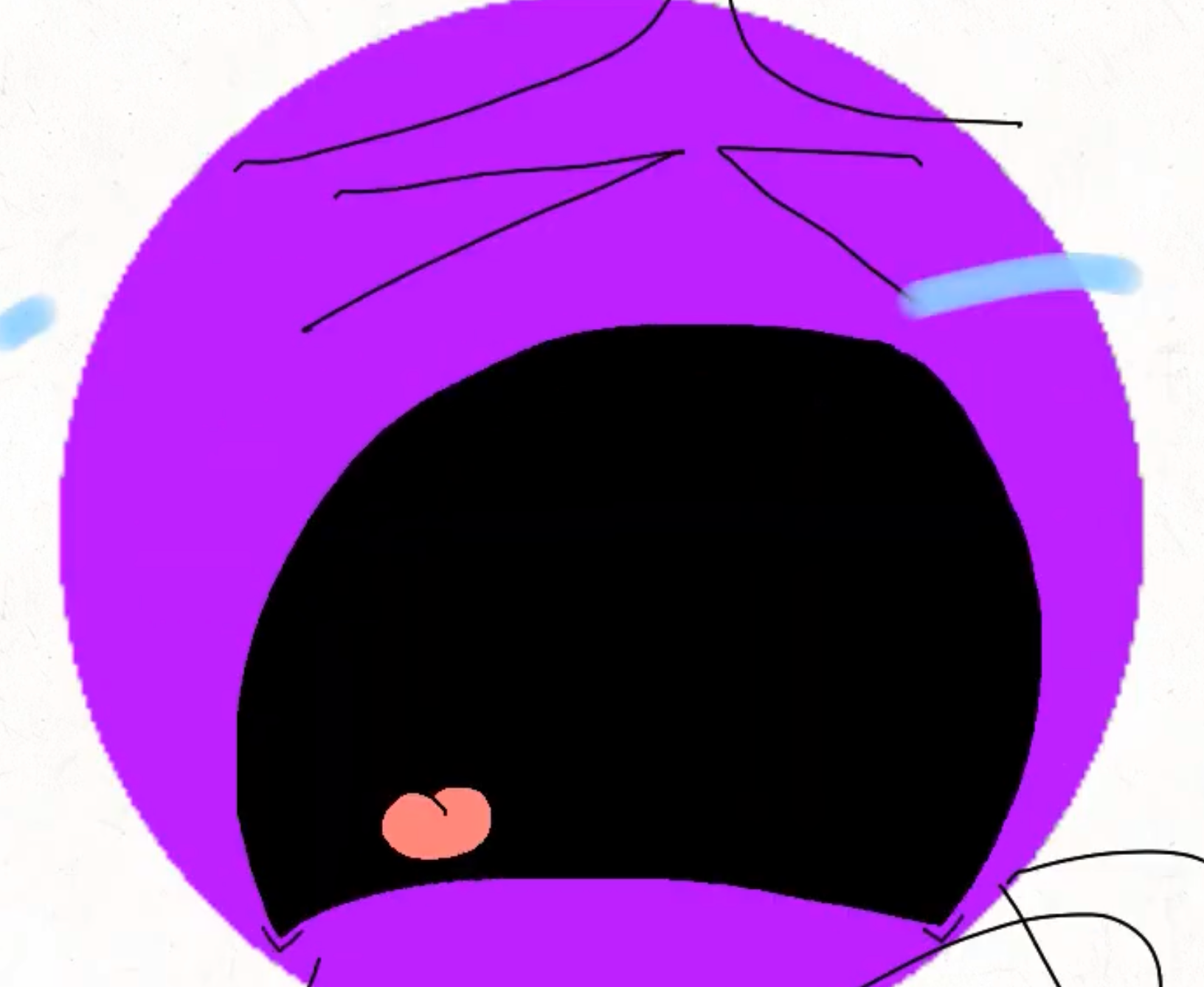 Purple Circle crying Blank Meme Template