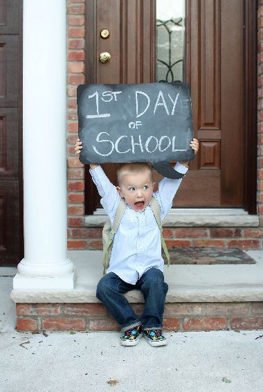 first day of school excitement Blank Meme Template