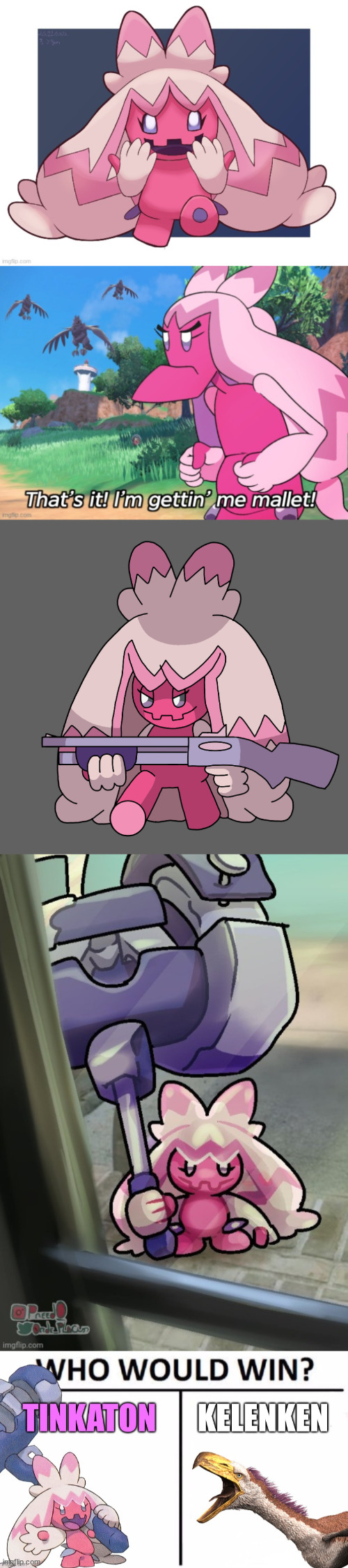 All of the Tinkaton posts by Paleo | image tagged in tinkaton has a freaking shotgun | made w/ Imgflip meme maker