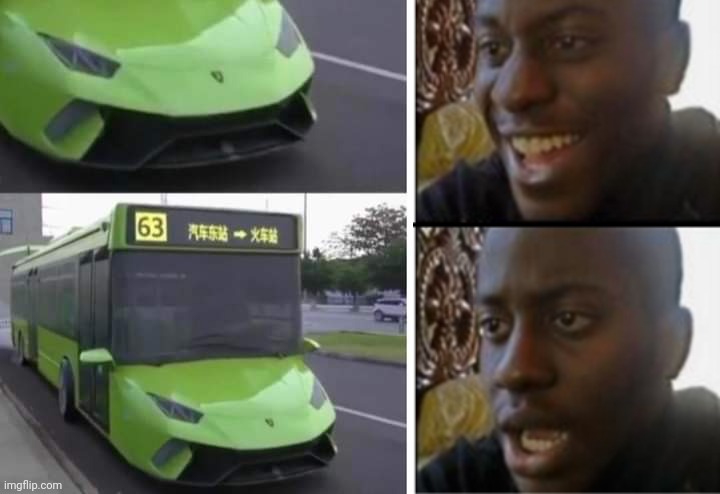 MUST BE A FANCY BUS | image tagged in bus,cars,lamborghini | made w/ Imgflip meme maker