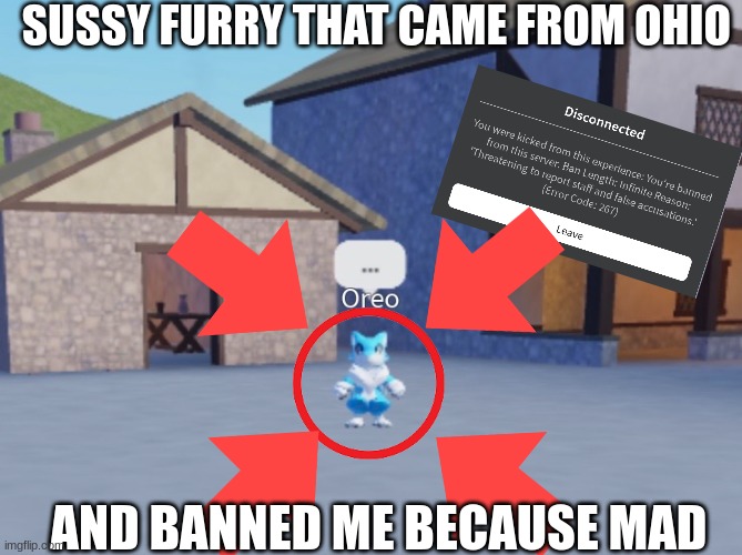 Sussy furry from ohio be like | SUSSY FURRY THAT CAME FROM OHIO; AND BANNED ME BECAUSE MAD | image tagged in sus | made w/ Imgflip meme maker