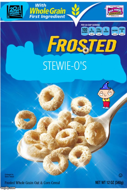 frosted stewie-o's | STEWIE-O'S | image tagged in memes,family guy,cereal,fake,cheerios | made w/ Imgflip meme maker