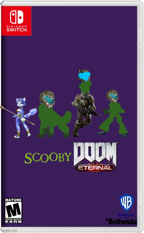scooby doom eternal | image tagged in nintendo switch,warner bros,scooby doo,doom,crossover,microsoft | made w/ Imgflip meme maker