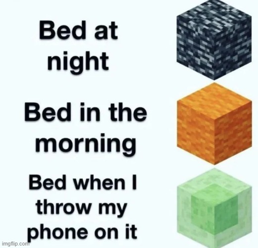 Bouncy boi | image tagged in bed,memes,relatable memes,funny,minecraft,minecraft memes | made w/ Imgflip meme maker