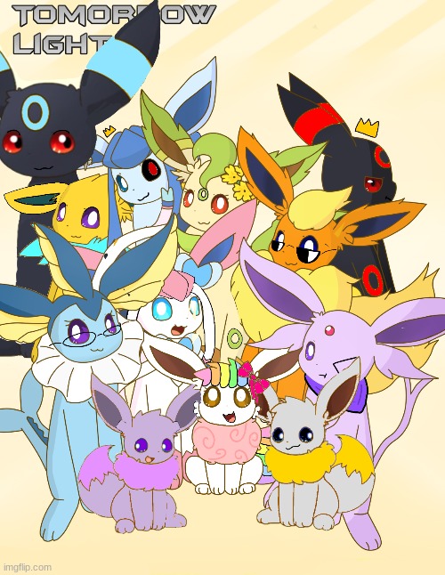 :p | image tagged in drawing,eeveelution squad,cool | made w/ Imgflip meme maker