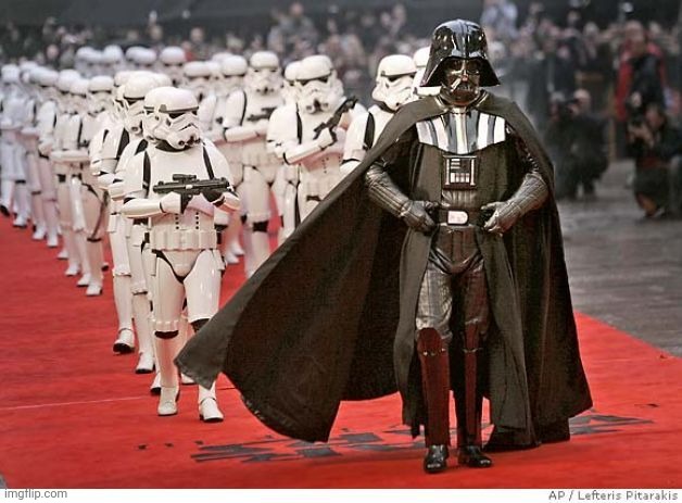 Darth with Stormtroopers | image tagged in darth with stormtroopers | made w/ Imgflip meme maker
