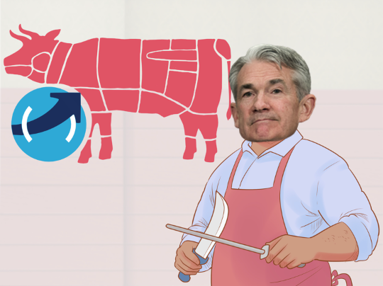 Jay Powell Fed Bull Butcher Blank Meme Template