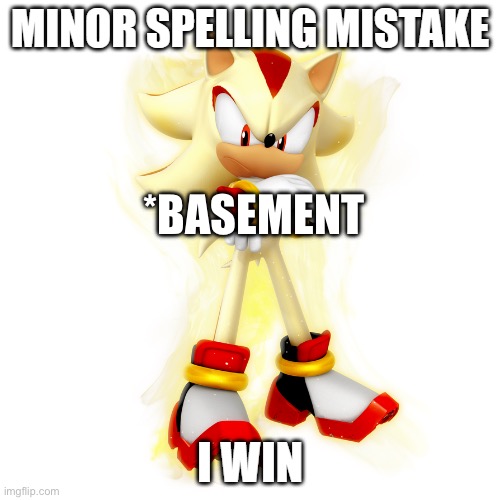 Minor Spelling Mistake HD | *BASEMENT | image tagged in minor spelling mistake hd | made w/ Imgflip meme maker