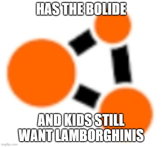 Kids and lamborghinis | HAS THE BOLIDE; AND KIDS STILL WANT LAMBORGHINIS | image tagged in beamng logo v2,beamng,car,lamborghini,kids these days | made w/ Imgflip meme maker