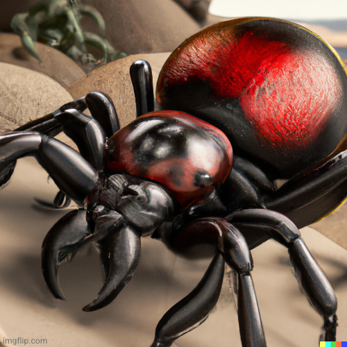 A black widow scarab beetle, because fxck you | image tagged in unsee,nightmare fuel | made w/ Imgflip meme maker