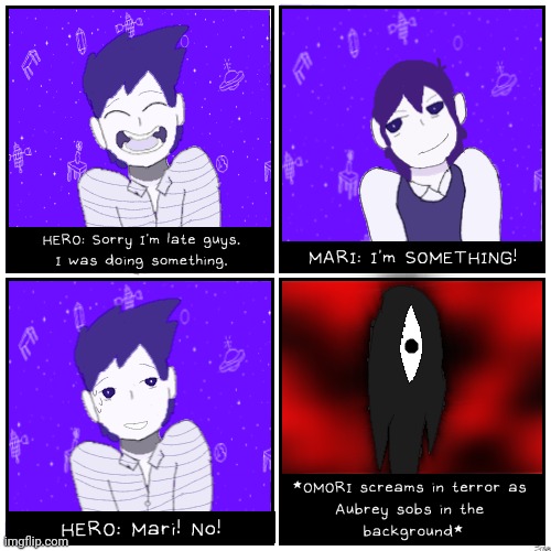 Behold! My god awful redraw of an OMORI meme. (By Godawful, I meant my attempt to draw Smug Mari) | made w/ Imgflip meme maker