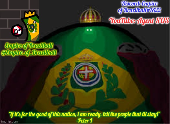High Quality Empire of Brazilball's Announcement Template Blank Meme Template