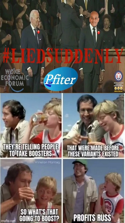 The Gullible Vaxxed | image tagged in snake,oil,salesman,pfizer | made w/ Imgflip meme maker