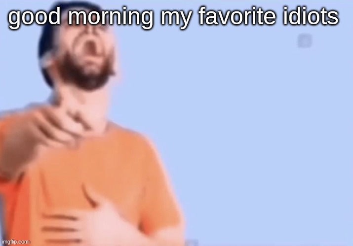 HAHAHHA | good morning my favorite idiots | image tagged in hahahha | made w/ Imgflip meme maker