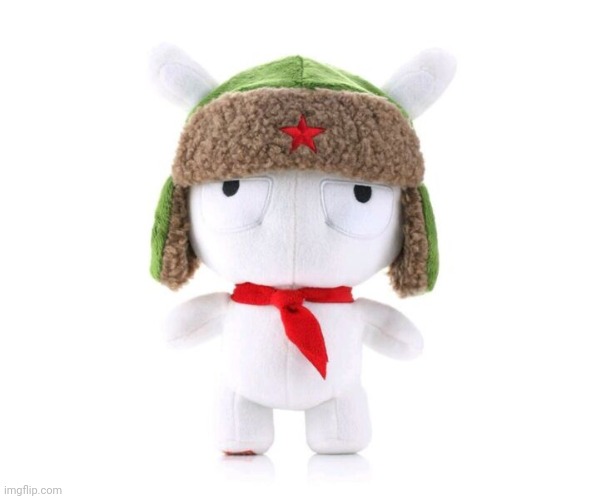 Xiaomi bunny plushie | image tagged in xiaomi bunny plushie | made w/ Imgflip meme maker