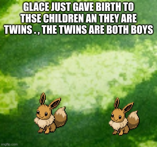 ... | GLACE JUST GAVE BIRTH TO THSE CHILDREN AN THEY ARE TWINS . , THE TWINS ARE BOTH BOYS | made w/ Imgflip meme maker